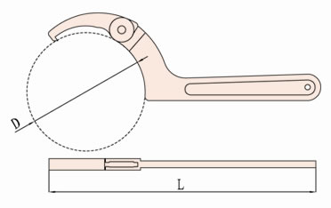 Llave de gancho ajustable antichispas 173B