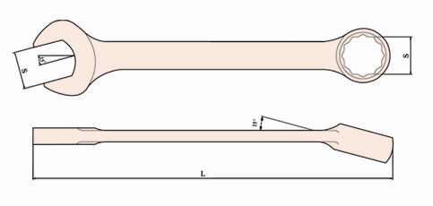Llave combinada antichispas 136