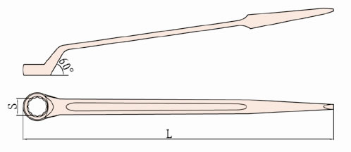 Llave de estrella con clavija antichispas 154