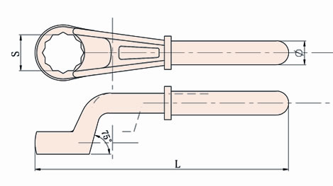 Llave de anillo para alargadera 164A