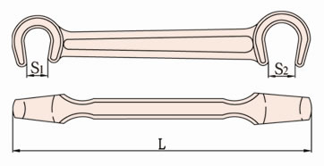Llave tipo doble C antichispas 169