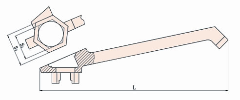Llave para abrir barriles antichispas 179A
