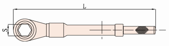 Llave de matraca ajustable antichispas 180B