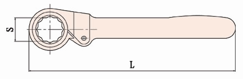 Llave de matraca estilo europeo antichispas 183A