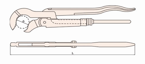 Llave sueca para tubos antichispas 128A