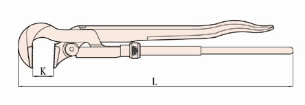 Llave sueca de 90 grados antichispas 128B