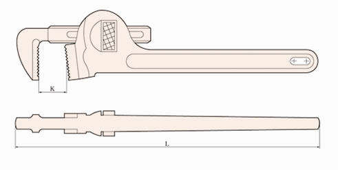 Llave para tubos antichispas 130