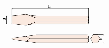 Cincel plano hexagonal antichispas 232