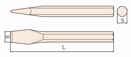 Cincel octagonal antichispas 233