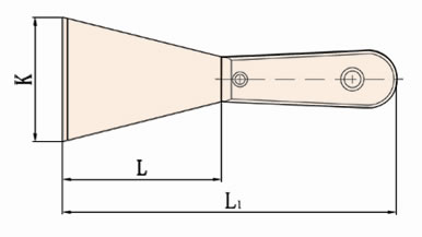 Espátula para masilla con mango de madera 204C