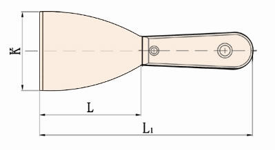 Espátula para masilla con mango de madera 204E